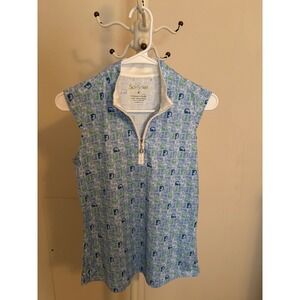 San Soleil tank blue golf size small